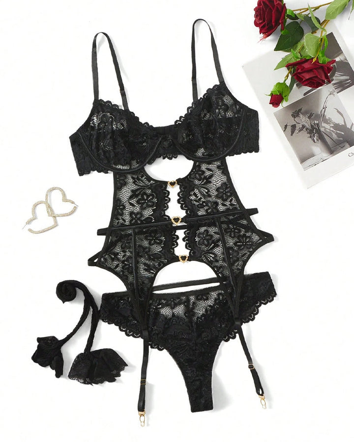 Diane™ | Sexy lace & mesh lingerie set