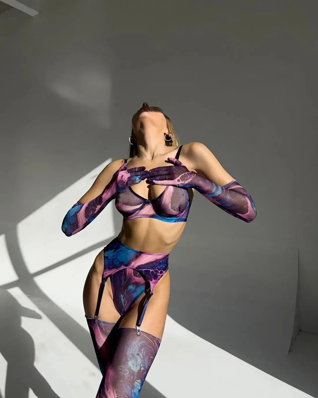 Amanda™ | Complete 5-Piece Tie-Dye Lingerie Set